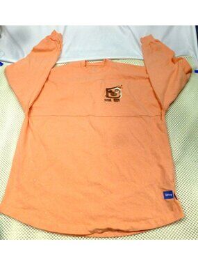 Disney Spirit Jersey Peach Walt Disney World Glitter Logo Long Sleeve Shirt Size